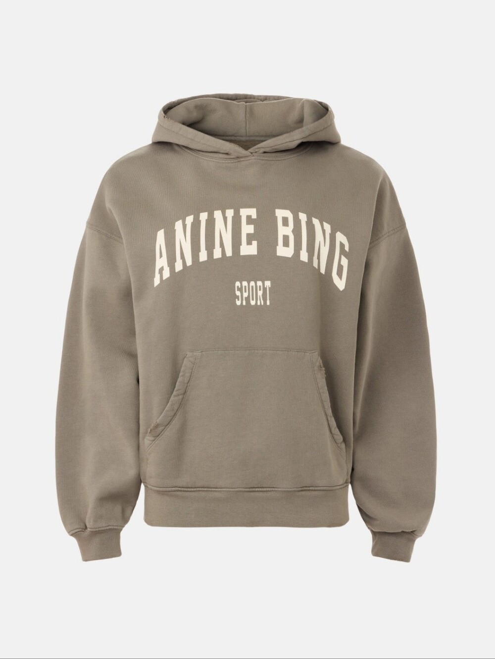 Anine Bing Olive Harvey Sweatshirt Crew Neck Long Sleeves Size XXS